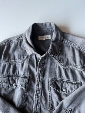 Madewell Men's Charcoal Grey Shirt Jacket